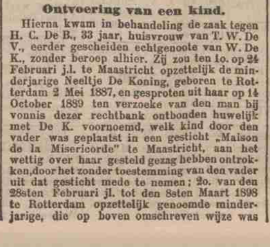 Krantenartikel Neeltje de Koning